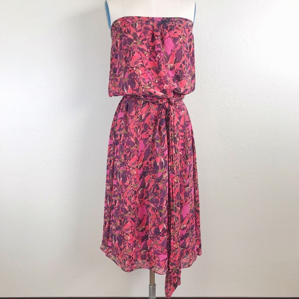 Hinge Floral Strapless Dress
